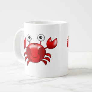 Cute red crab large coffee mug