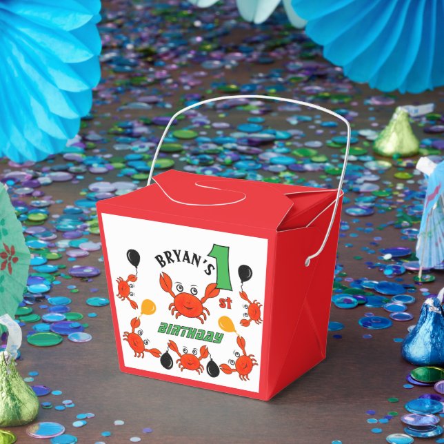 Cute red crabs favor box (Party)