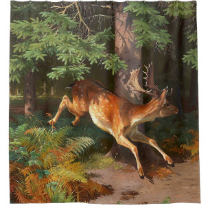 Cute Red Deer In The Forest