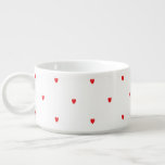 Cute Red Doodle Hearts White Classy Elegant Pretty Bowl<br><div class="desc">Designed with cute red doodle heart patterns in solid white background. You may change to any background colour as you wish.</div>
