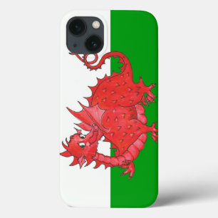Cute Red Dragon on Green and White iPad Mini Case