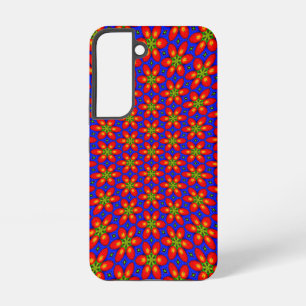 Cute Red Floral Pattern Samsung Galaxy Case