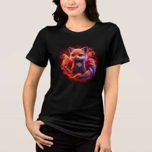 Cute Red Fox Cub Tri-Blend Shirt