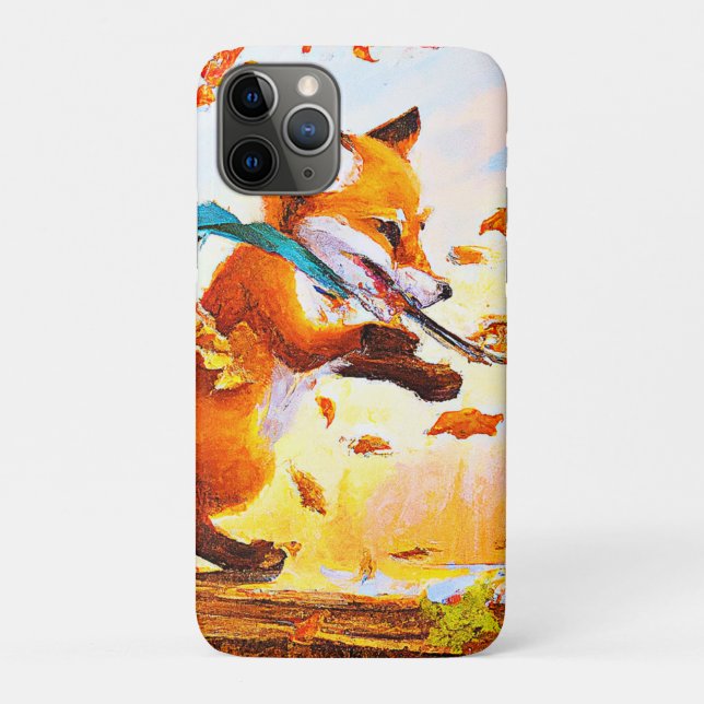 Cute Red Fox in Fall Season Painting. Buy Now Case-Mate iPhone Case (Back)