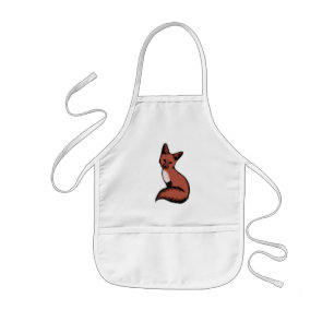 Cute Red Fox Kids Apron