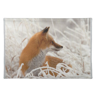 cute red fox placemat