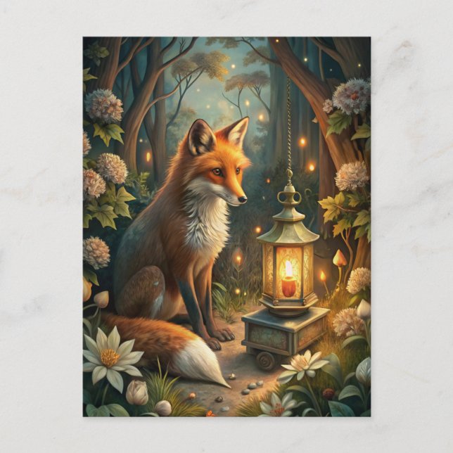 Cute Red Fox Postcard (Front)