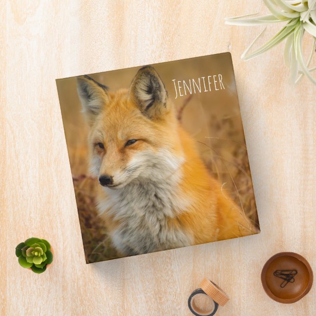 Cute Red Fox Wilderness Nature Photography Binder (In Situ)