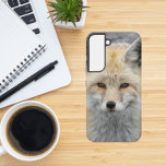 Cute Red Fox Wildlife Photo Samsung Galaxy Case<br><div class="desc">Protect your Samsung Galaxy S22 phone with this durable phone case that features the photo image of a cute Red Fox with pointy ears and snout. Select your phone style. For other phone brands,  you will need to customize case to fill image to edges of design template.</div>