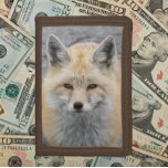 Cute Red Fox Wildlife Photo Tri-fold Wallet<br><div class="desc">For the nature and wildlife fan! Secure money and credit cards with this wallet that features a photo image of a cute Red Fox with pointy ears and snout. Select your wallet colour.</div>