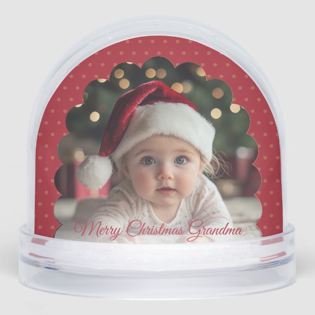 Cute Red Frame Child Photo Snow Globe (Avant)