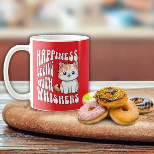 Cute red funny cat saying coffee mug
