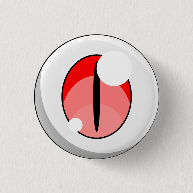 Cute Red Ghost Eyeball Button (Front)