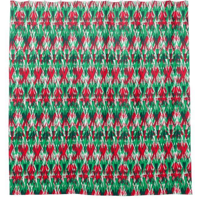 Cute red green abstract aztec pattern (Front)