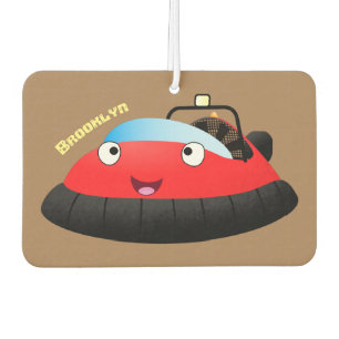 Cute red happy hovercraft cartoon air freshener