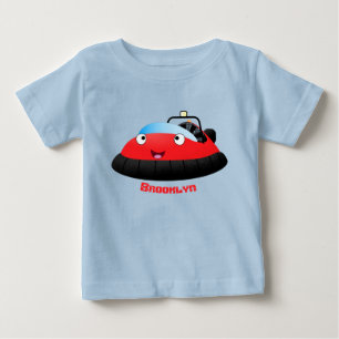 Cute red happy hovercraft cartoon baby T-Shirt