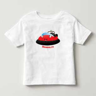 Cute red happy hovercraft cartoon toddler t-shirt