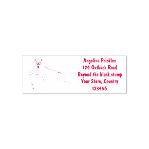 Cute red happy stapler cartoon illustration  self-inking stamp