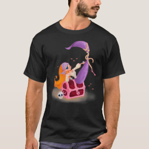 Cute Red Head Pirate Mermaid Womens Girls  T-Shirt