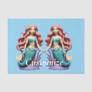Cute Red-headed Mermaid Thunder_Cove Tissue Paper