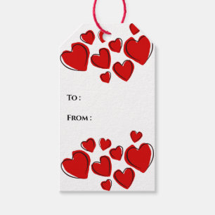 Cute Red Heart Gift Tags