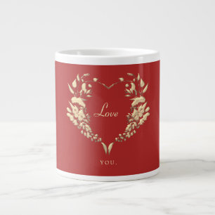 Cute Red Heart Love Large Coffee Mug
