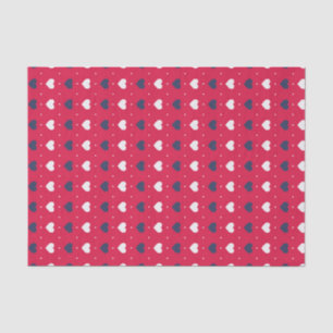 Cute Red Heart Pattern Sweet Love Valentine's Day Tissue Paper