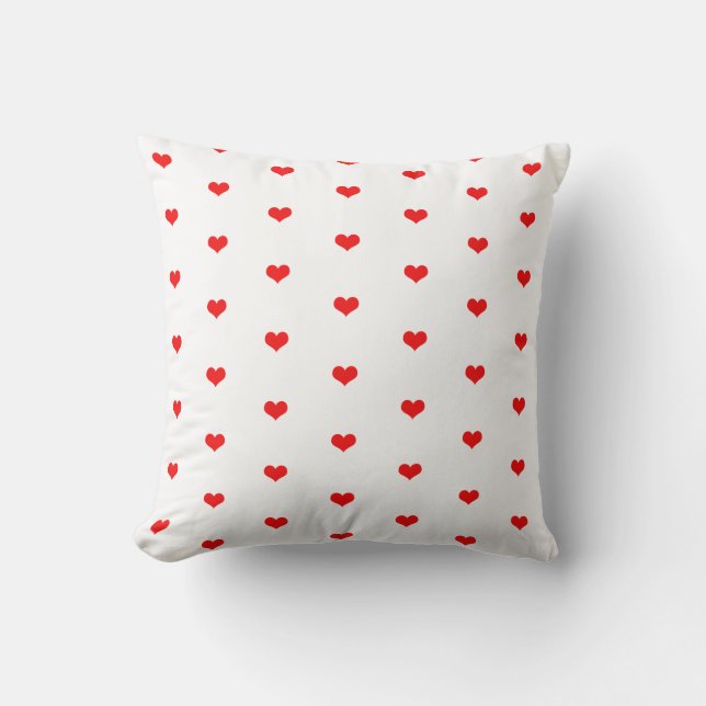 Cute Red Heart Patterns Custom Colour Home Decor Throw Pillow (Front)