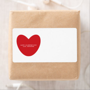 Cute red heart personalized blank Valentine's Day