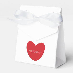 Cute red heart personalized Valentine's Day Favor Box