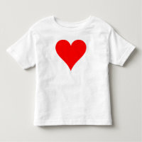 Cute Red Heart Shirt For Girls
