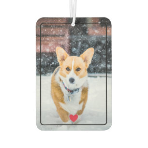 Cute Red Heart With Pet Photo Air Freshener