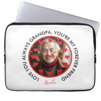 Cute Red Hearts Clock Love Grandparents Photo