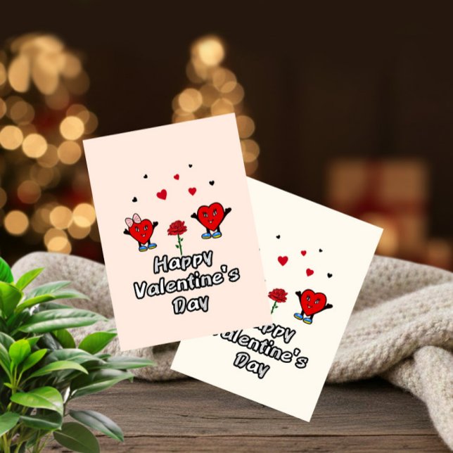 Cute red hearts holiday card (Creator Uploaded)