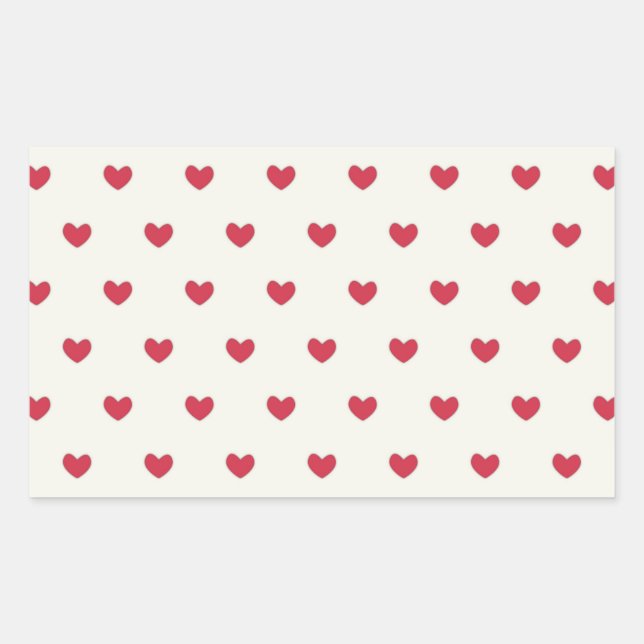 Cute Red Hearts Pattern Sticker (Front)