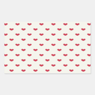 Cute Red Hearts Pattern Sticker