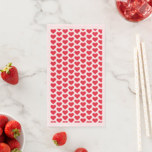 ❤️ Cute Red Hearts Pink Napkin