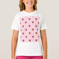 Cute Red Hearts Seamless Love Pattern on Pink