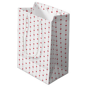 Cute Red Hearts Valentine Gift Bag