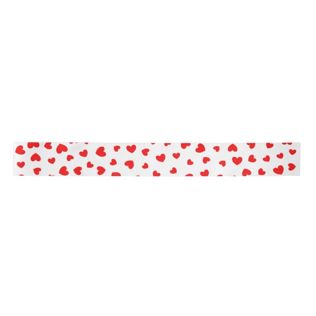 Cute Red Hearts Valentines Day  Satin Ribbon (Front)