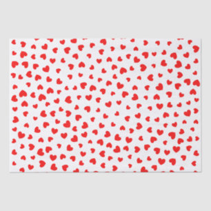 Cute Red Hearts Valentines Day  Tissue Paper