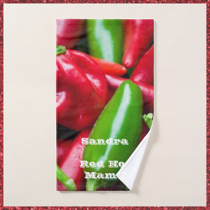 Cute Red Hot Mama Bath Towel Set
