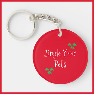 Cute Red Jingle Bells Keychain