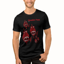 Cute Red Killer Piranhas Punk Fishes attack Ocean