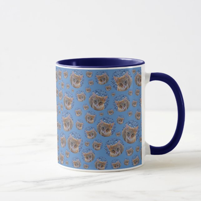 Cute red kitten - cat pattern mug (Right)