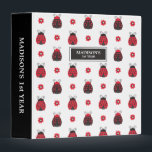 Cute Red Ladybug Baby's First Year Binder<br><div class="desc">A cute red and black ladybug pattern decorates this baby's 1st year binder. Fun and stylish for to store photos and memories of your baby girl's 1st year. makes a great baby shower gift. Coordinates with ladybug baby shower supplies. Designed for you by Blackberry Boulevard.</div>
