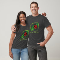 Cute Red ladybug Green Love Leaf girly kids