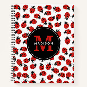 Cute Red Ladybug Pattern Notebook