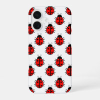 Cute Red Ladybugs Pattern and Cheerful Insect