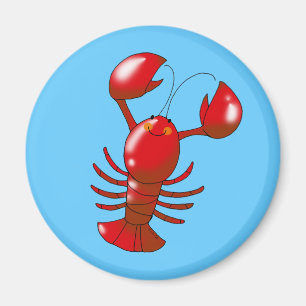 Cute red lobster magnet